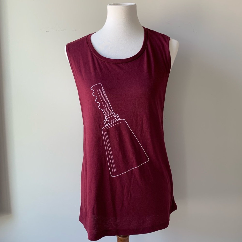 Mississippi State Cowbell Muscle Tank Sleeveless Tank Top Size Large
